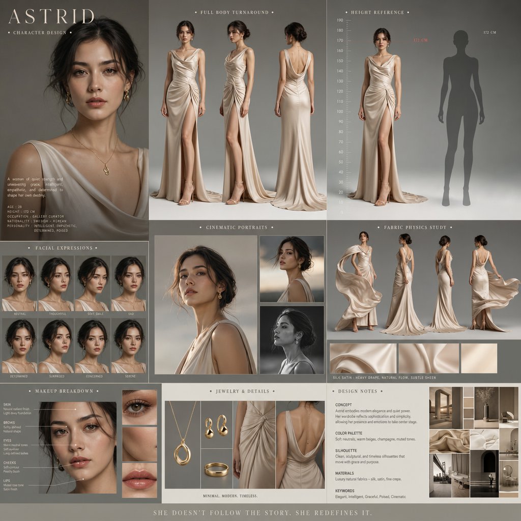 Drama Film Character Design AI image template preview