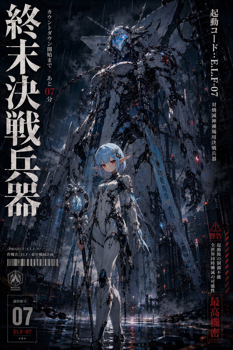 90s Mecha Anime Key Visual AI image template preview