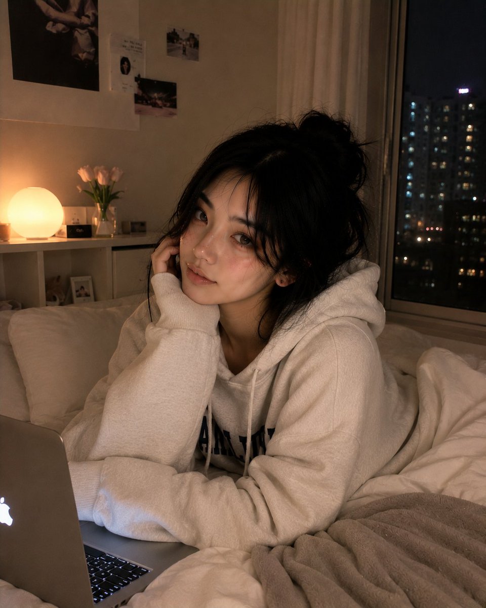 Cozy Korean Bedroom Portrait example 3