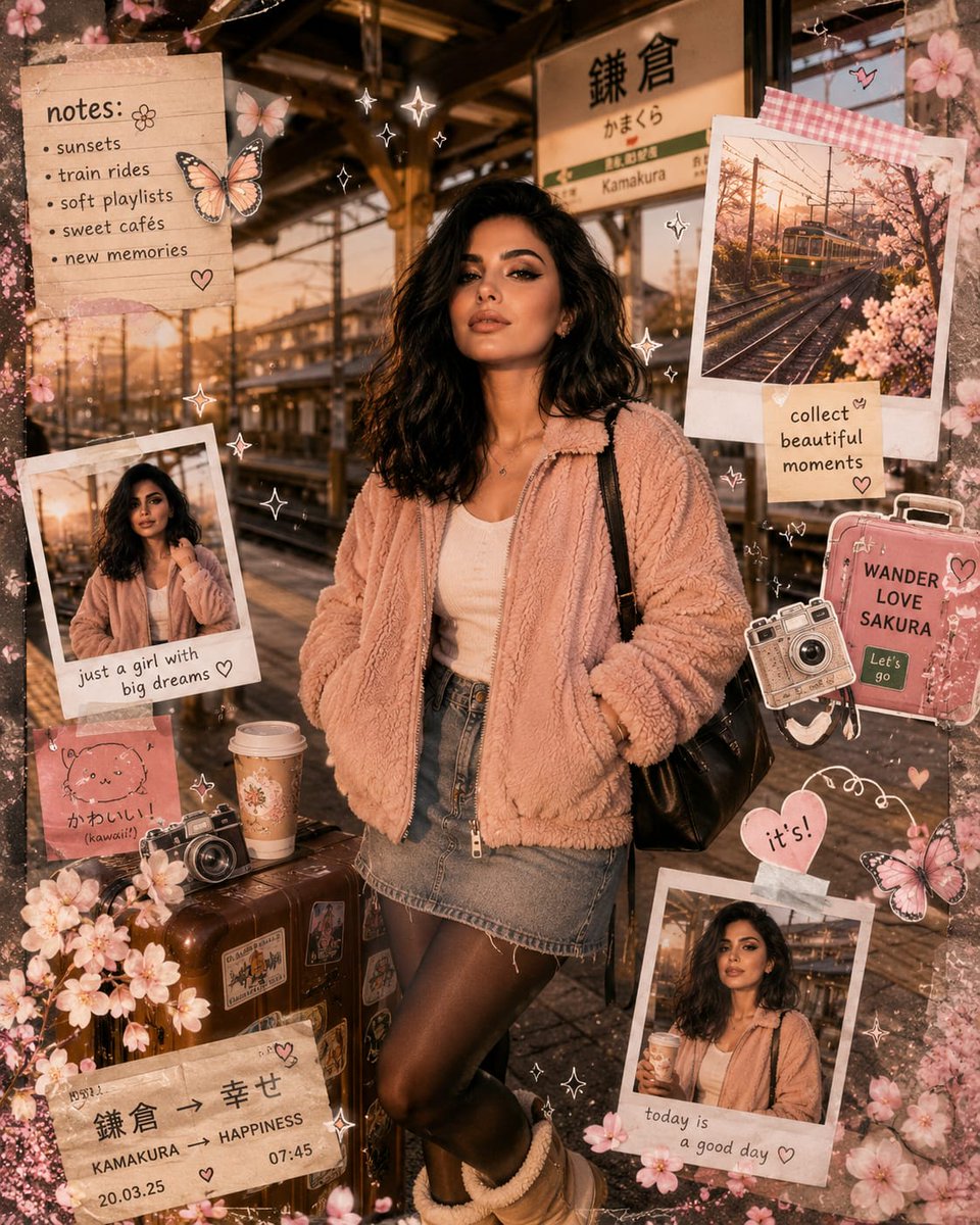 Kawaii Journal and Miniature Diorama Styles AI image template preview