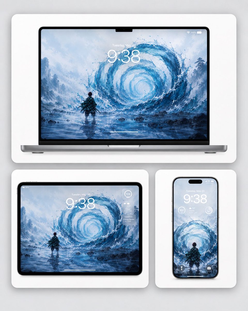 Water Breathing Device Wallpaper Mockup AI image template preview
