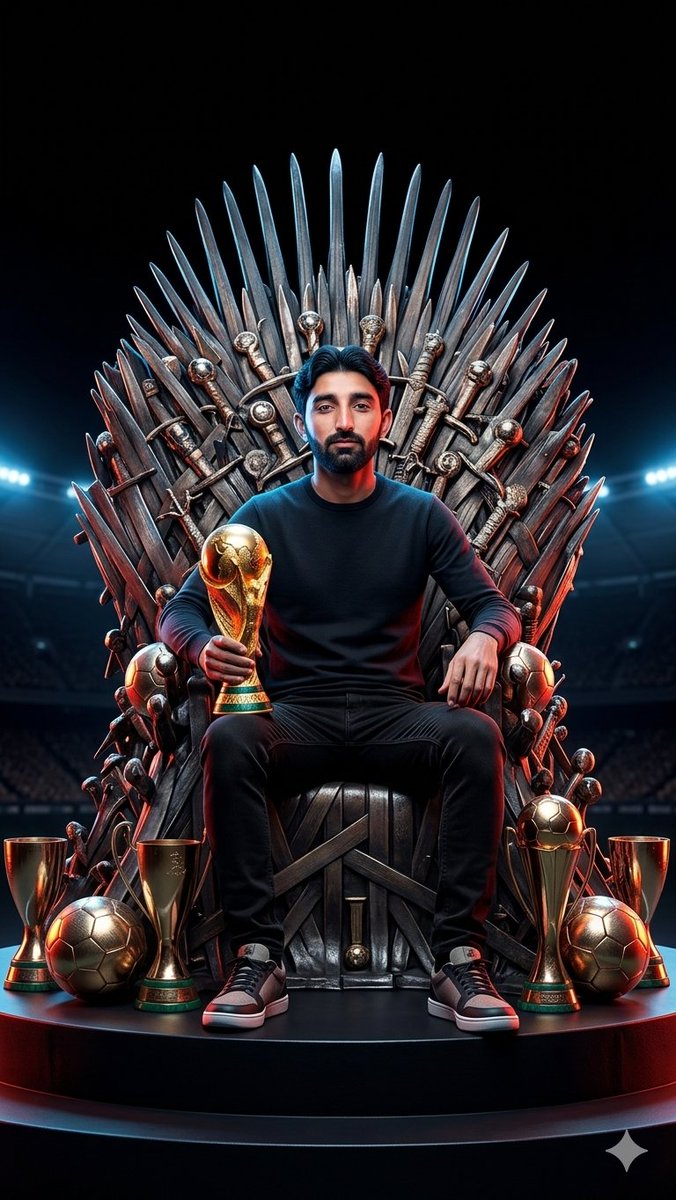 World Cup Throne Portrait AI image template preview