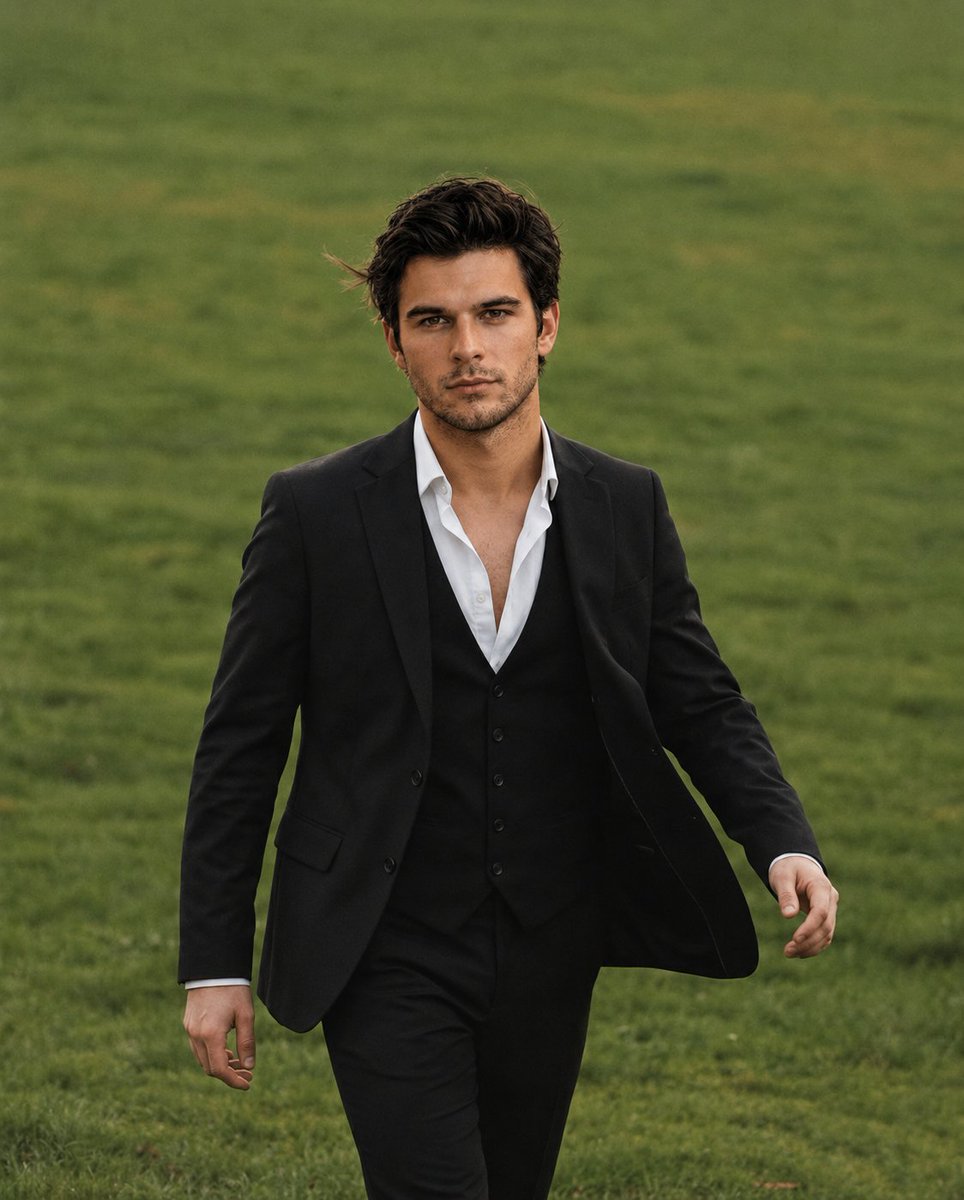 Golden Hour Male Portrait AI image template preview