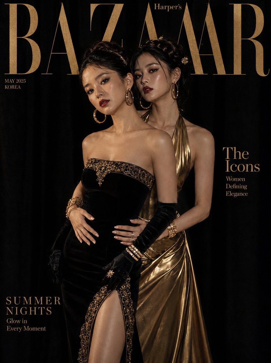 Luxury Fashion Editorial Portrait AI image template preview