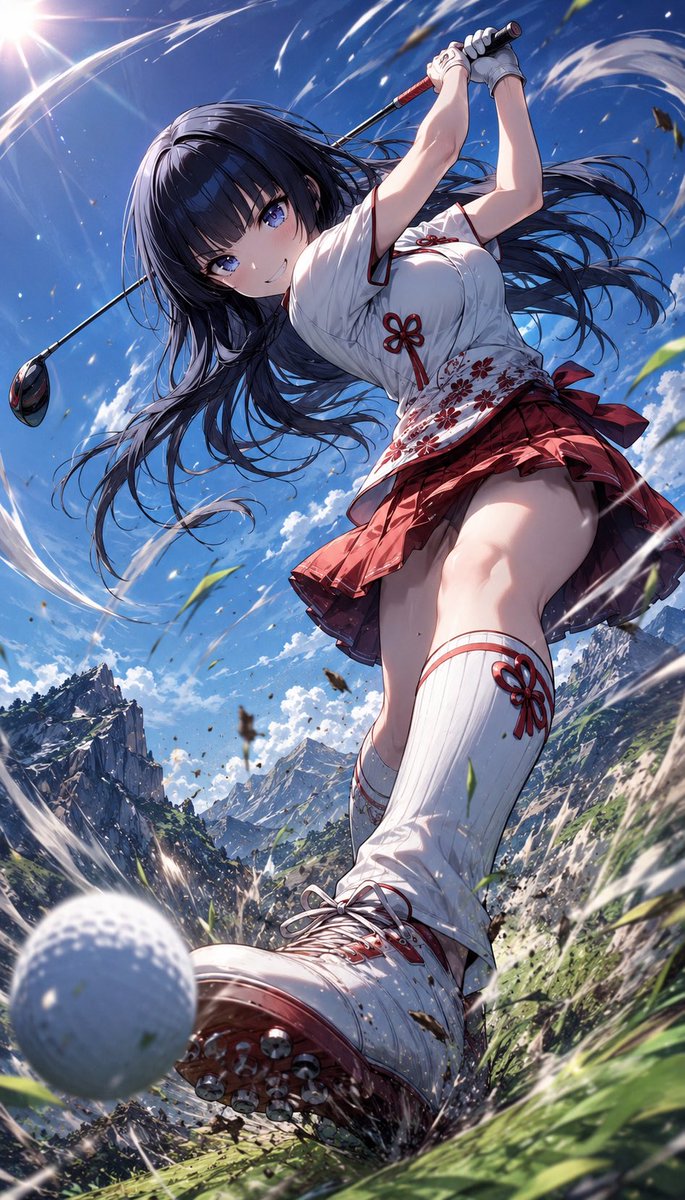 Manga Style Wild Genius Golfer AI image template preview