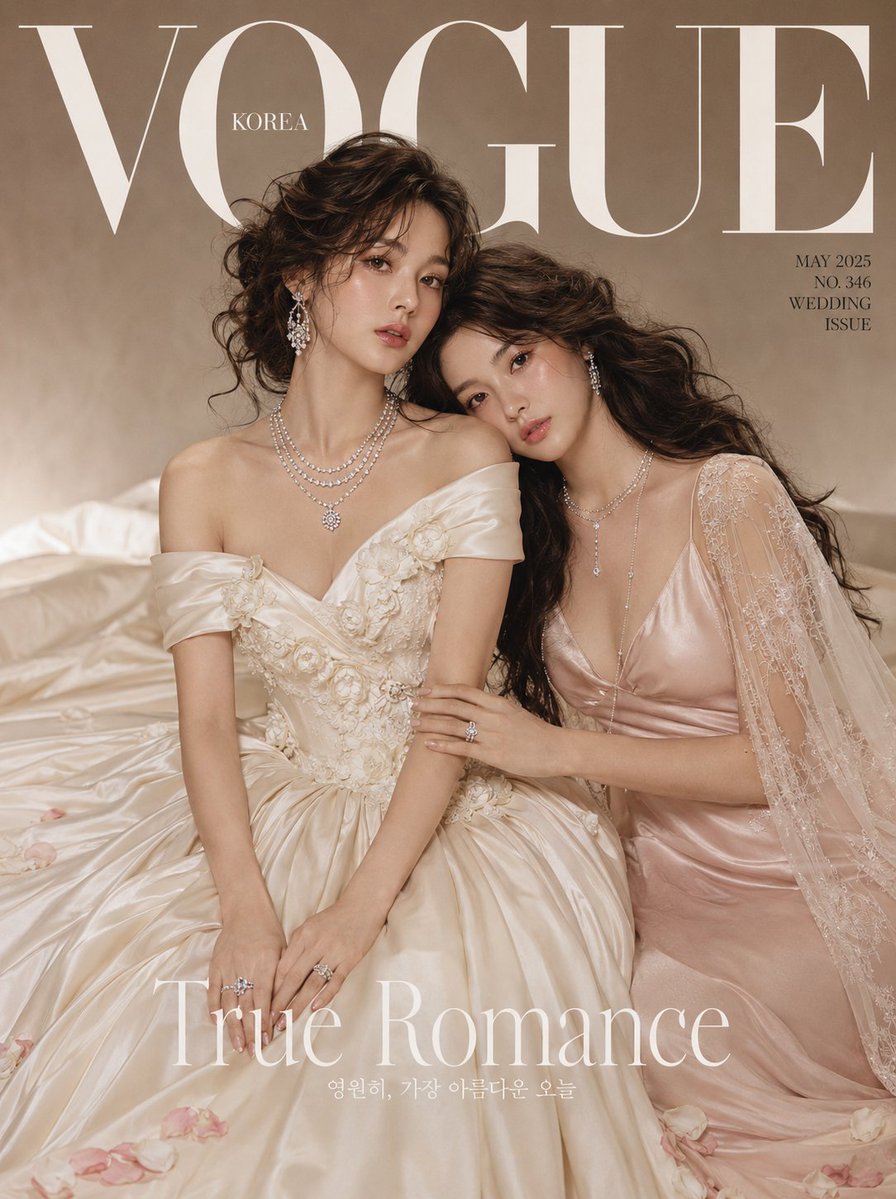 Vogue Bridal Couture Luxury Cover AI image template preview