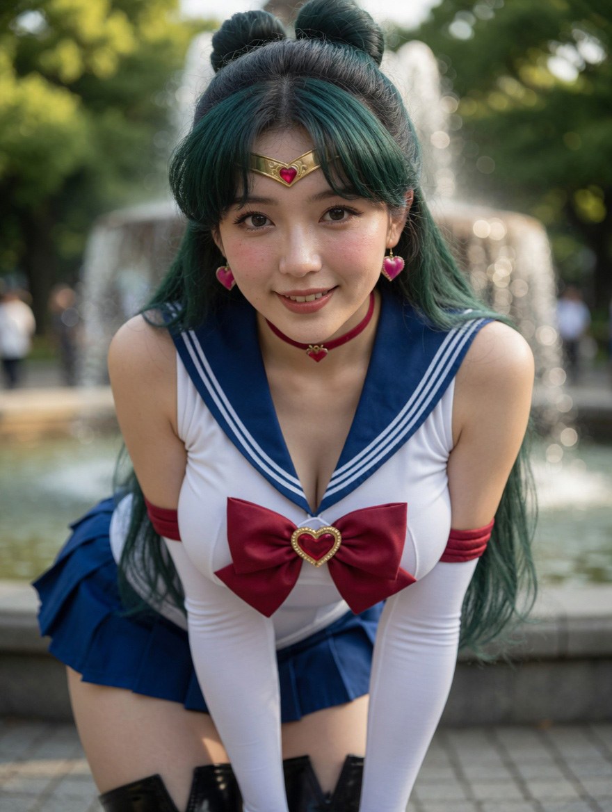 Photoreal Sailor Jupiter Cosplay AI image template preview