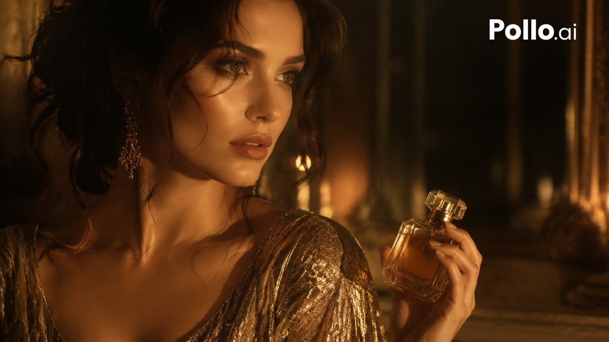 Candlelit Luxury Perfume Ad AI image template preview
