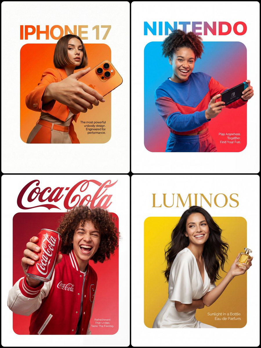 3D Breakout Effect Editorial Ad AI image template preview
