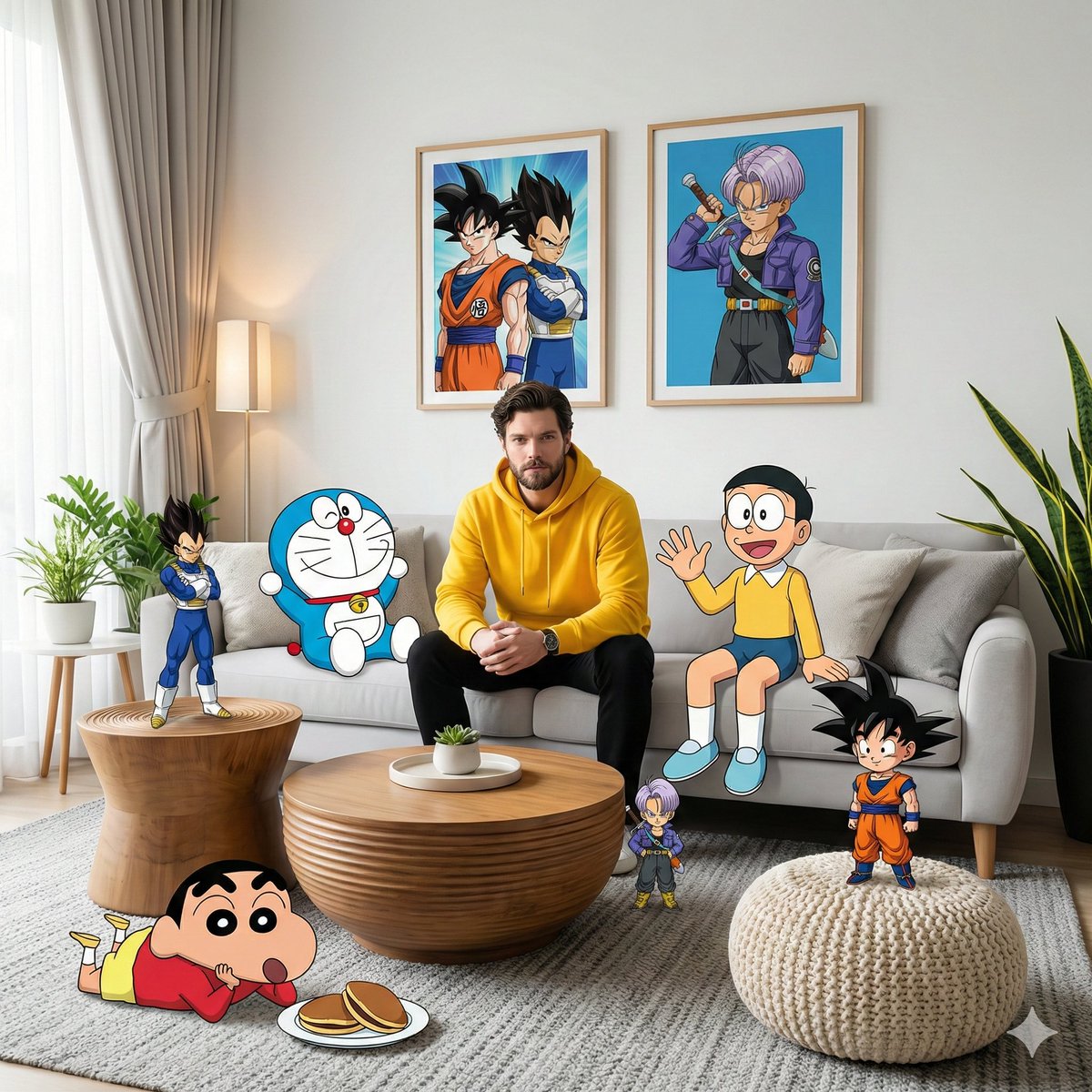 Real-World Anime Character Crossover AI image template preview