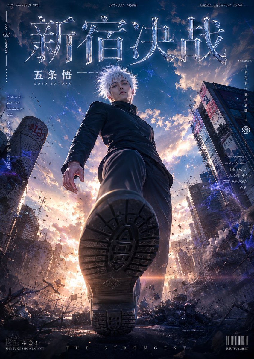 Live-Action Anime Movie Poster AI image template preview