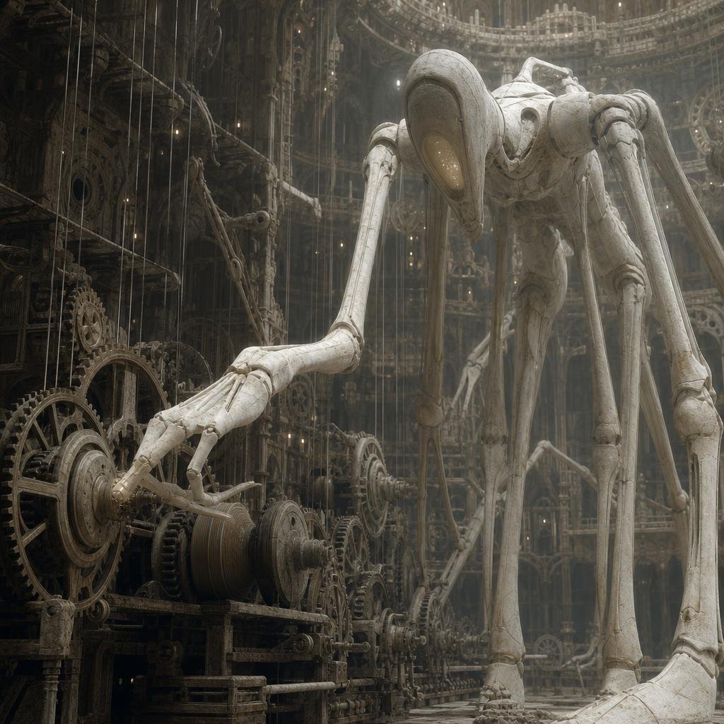 Ivory Automaton in Clockwork Cathedral AI image template preview