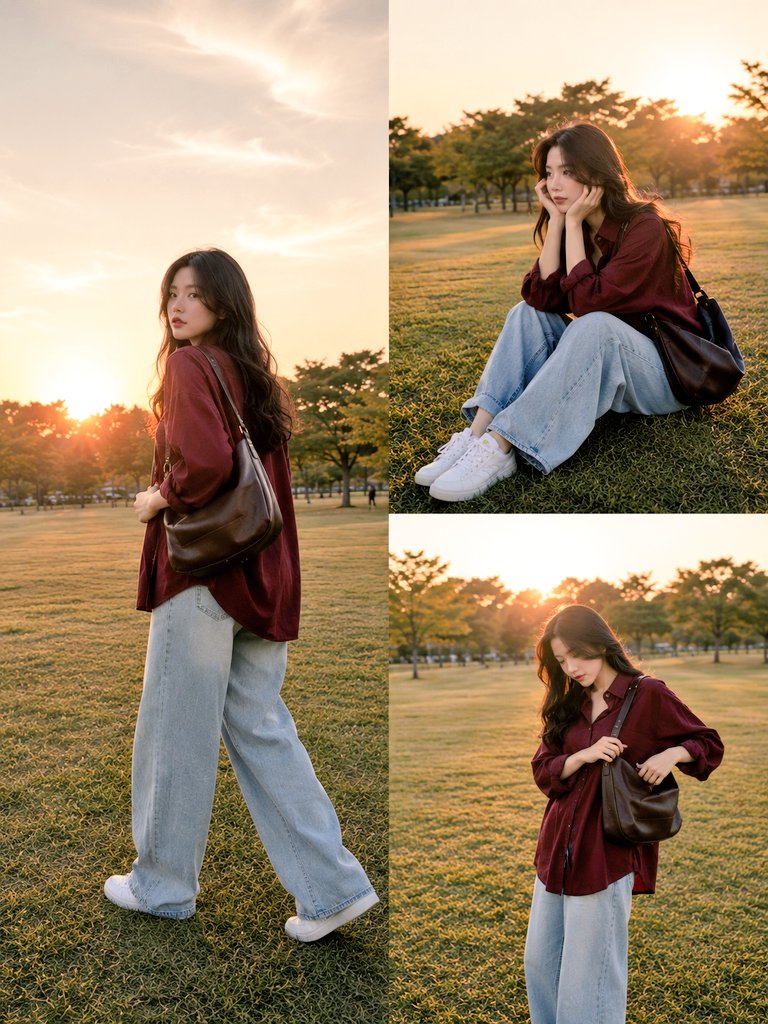 Lifestyle Fashion Candid Collage AI image template preview