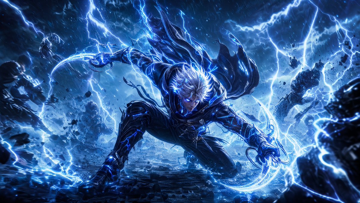 Storm-Born Lightning Rogue Character example 2