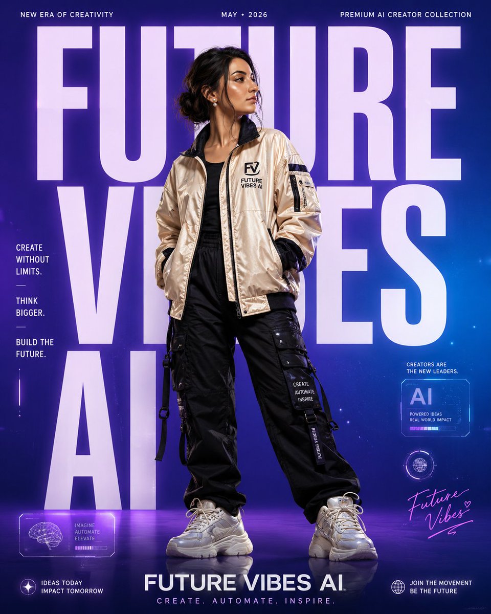 Premium Streetwear Campaign Poster AI image template preview
