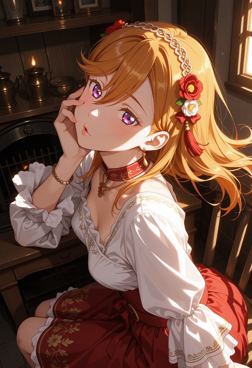 Victorian Maid Anime Portrait AI image template preview