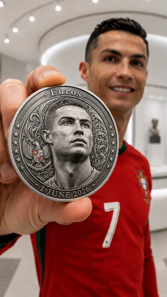 Commemorative Silver Coin Showcase AI image template preview
