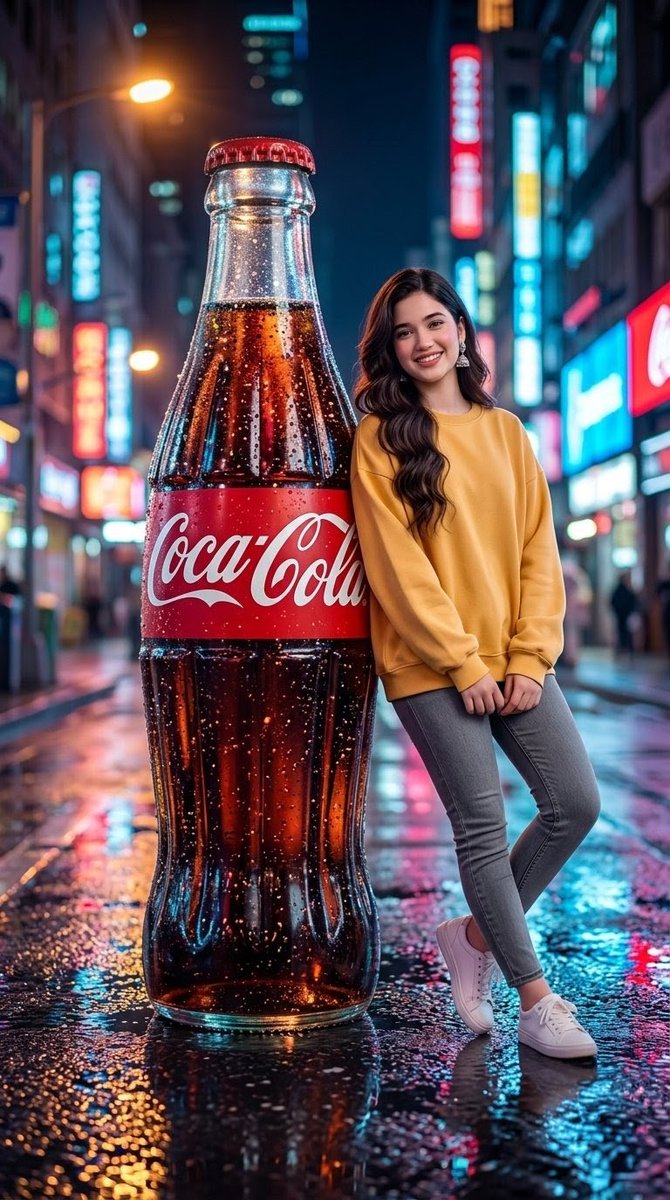 Neon City Soda Advertisement AI image template preview