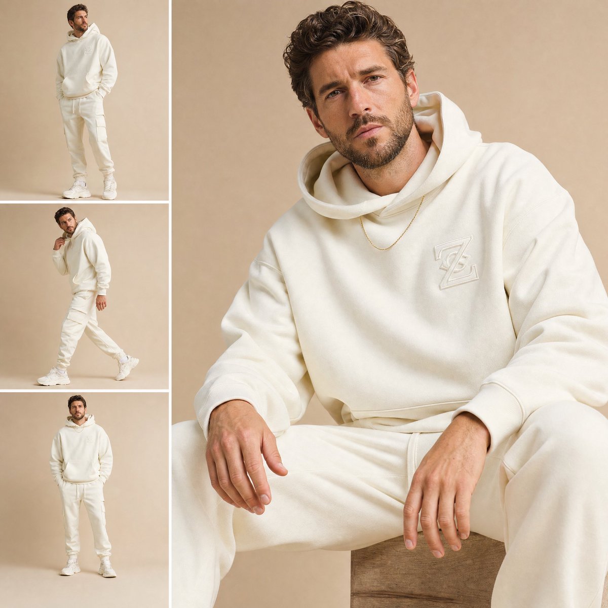 High-End Fashion Lookbook Collage AI image template preview