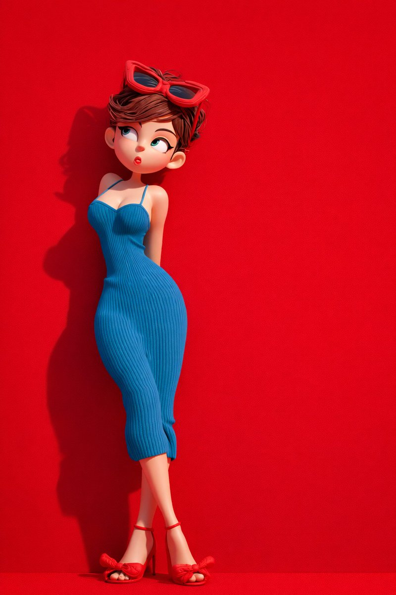 Stylized 3D Cartoon Art Board AI image template preview
