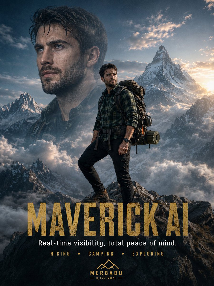 Himalayan Hiker Adventure Poster AI image template preview
