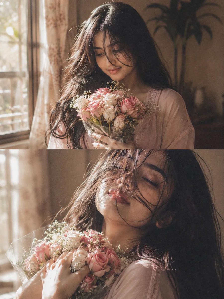 Dreamy Cinematic Woman Portrait AI image template preview