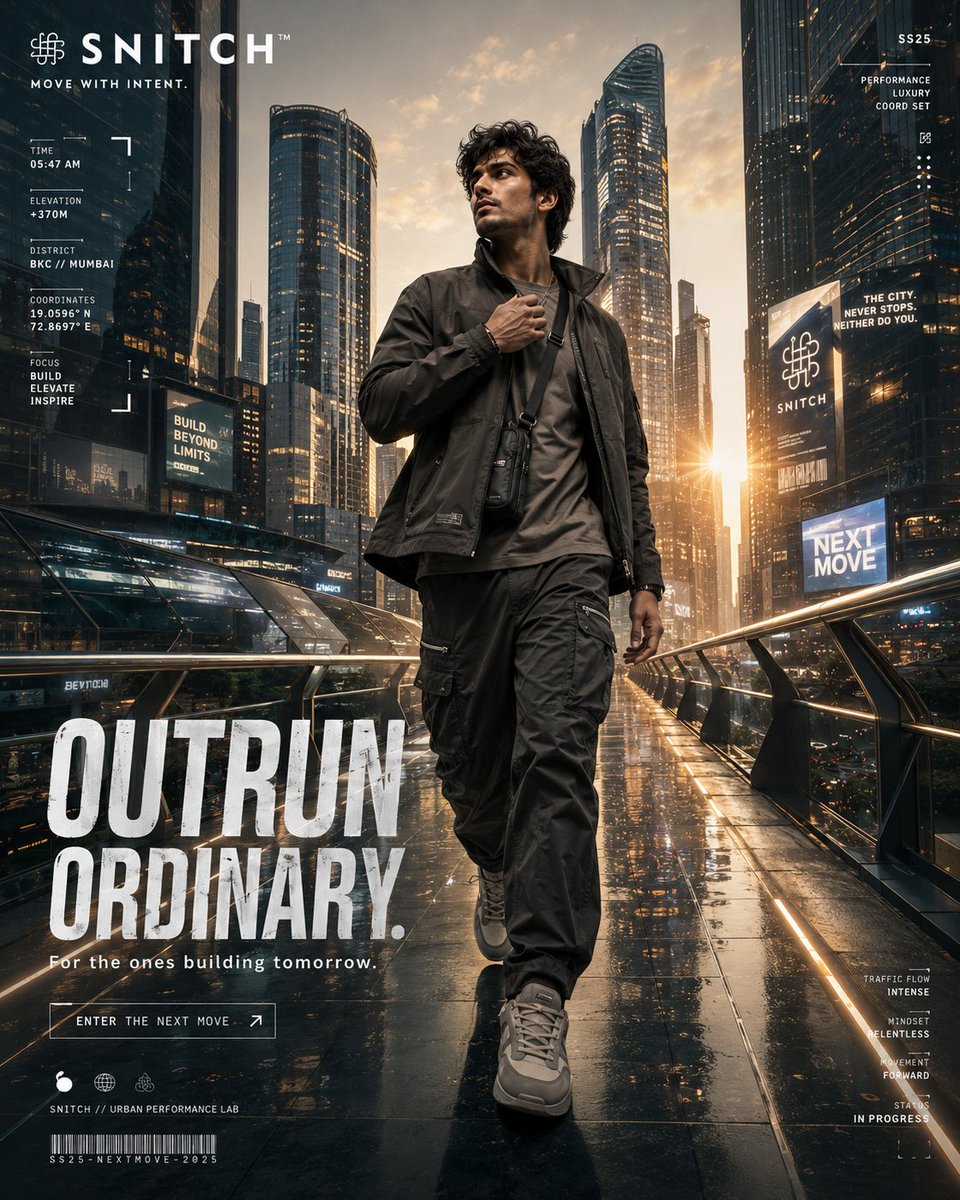 Futuristic Urban Performance Poster AI image template preview
