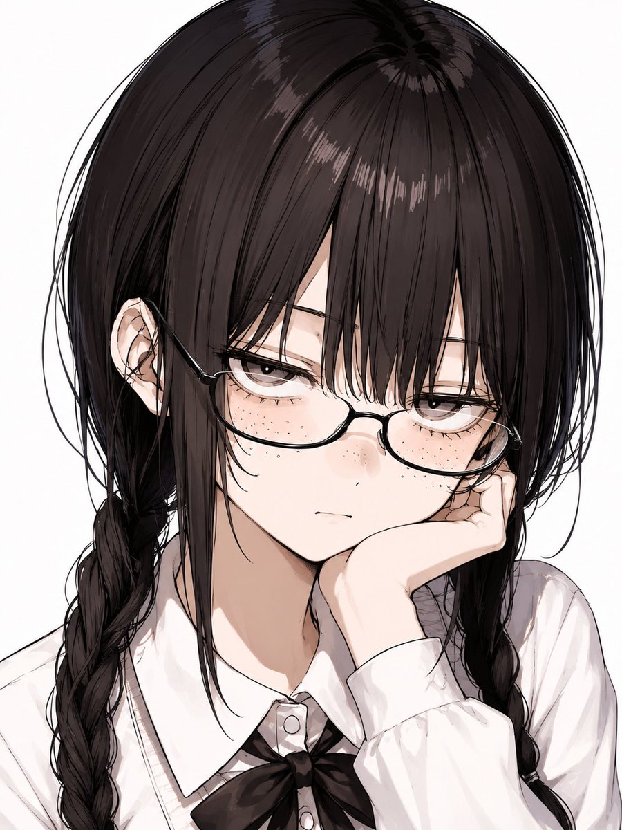 Censored Anime Schoolgirl Portrait AI image template preview