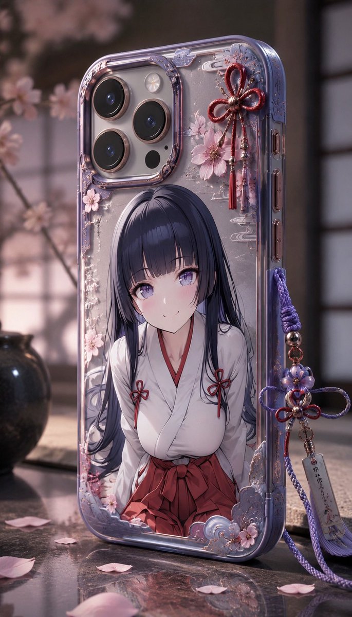 Anime Sakura Smartphone Case Product Shot AI image template preview