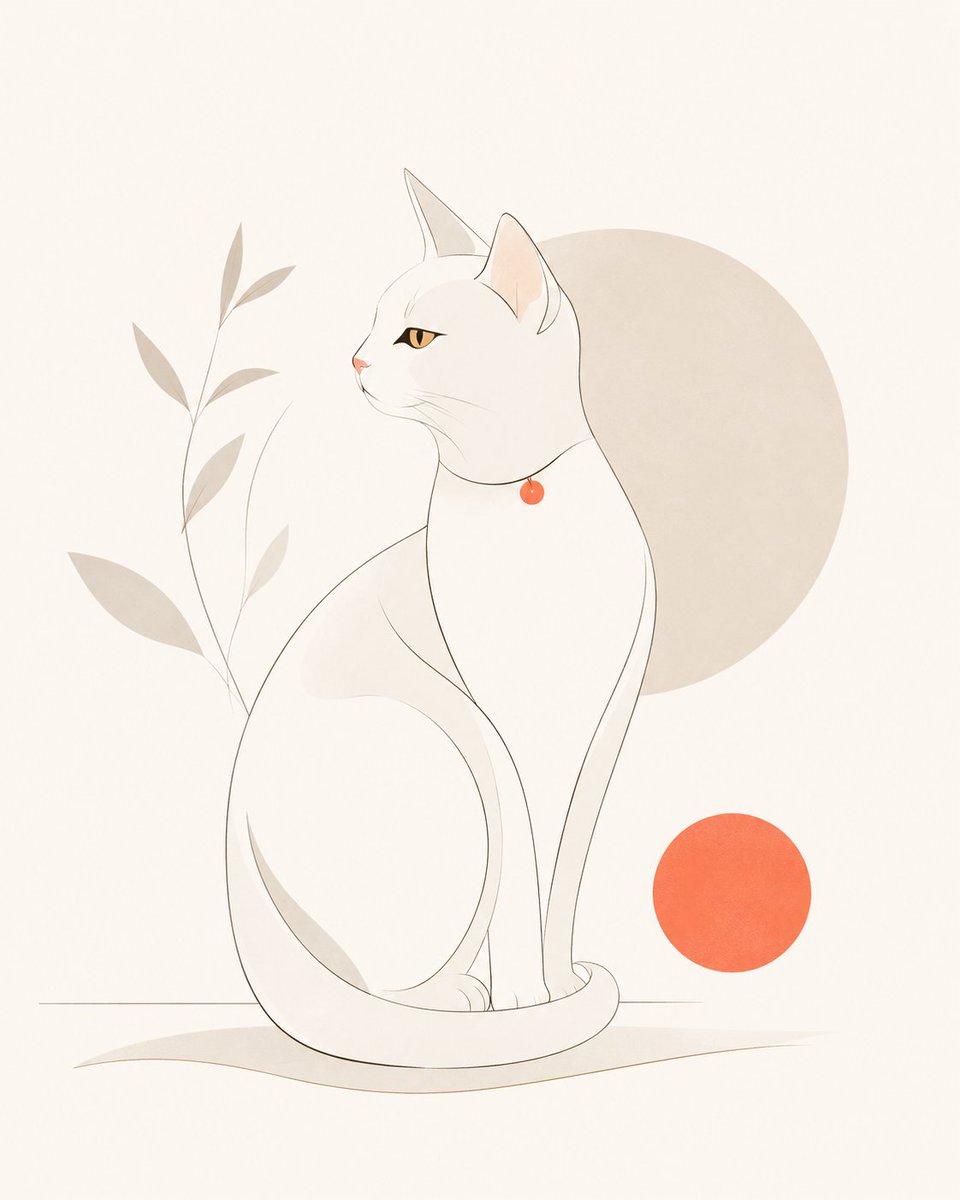 Minimalist Modern Magazine Illustration Style AI image template preview