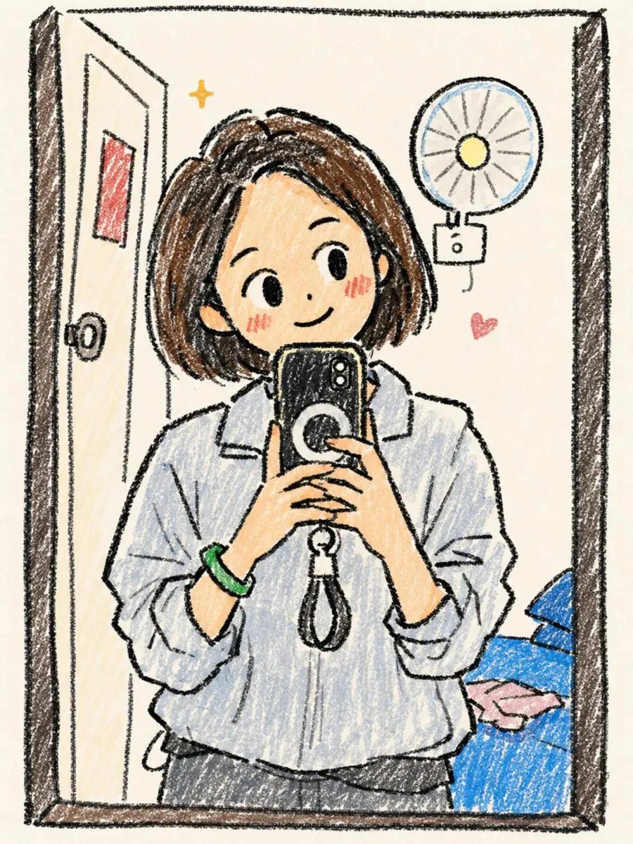 Hand-Drawn Chibi Girl Illustration AI image template preview
