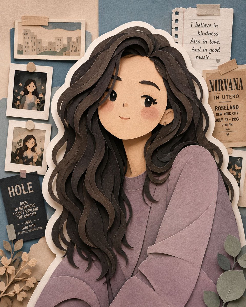 Handcrafted Layered Papercraft Artwork AI image template preview