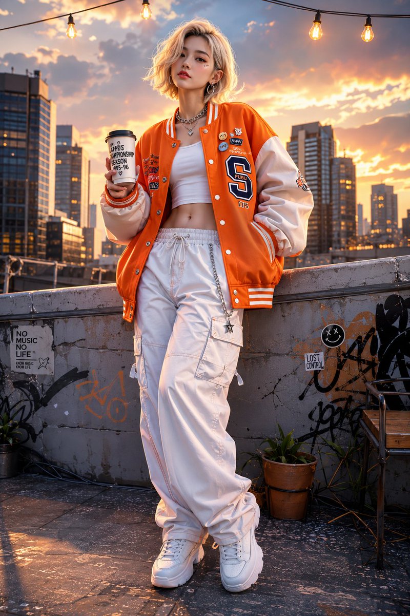 Korean Streetwear 3D Illustration AI image template preview