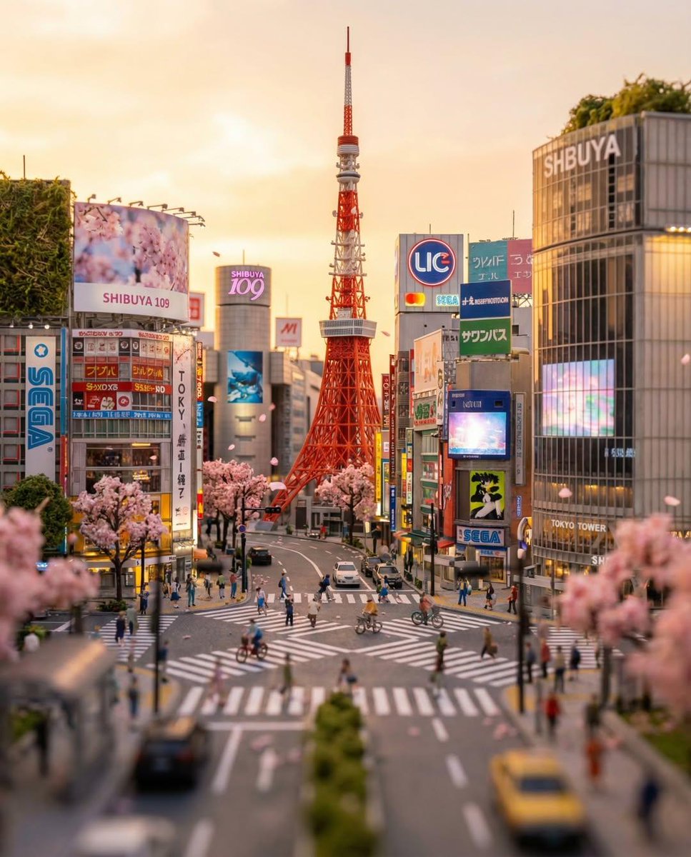 Tokyo Tilt-Shift Miniature Diorama AI image template preview