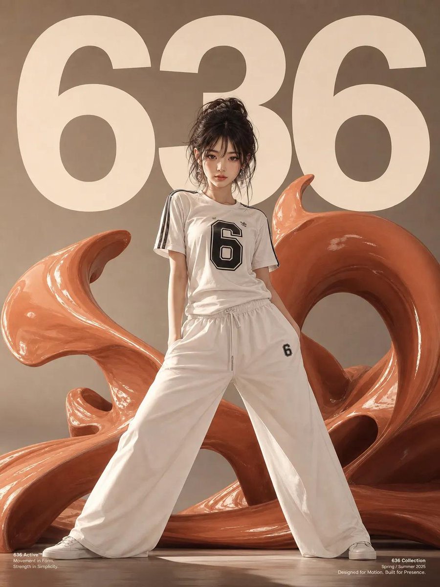 Anime Style Activewear Editorial AI image template preview
