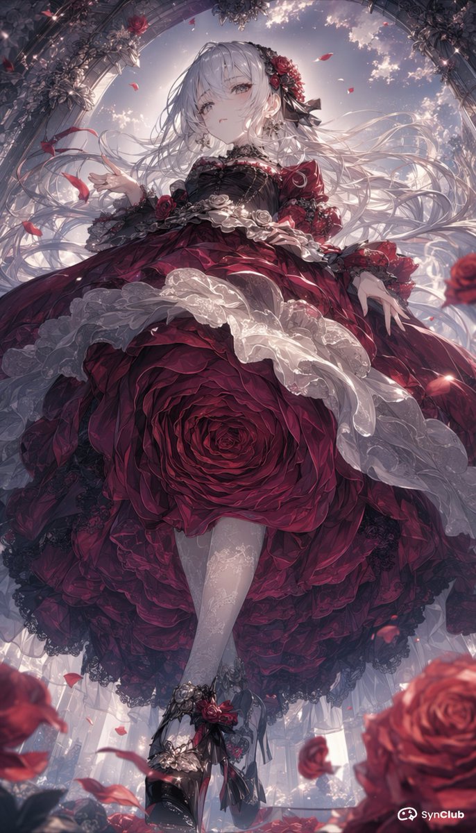 Gothic Rose Princess AI image template preview
