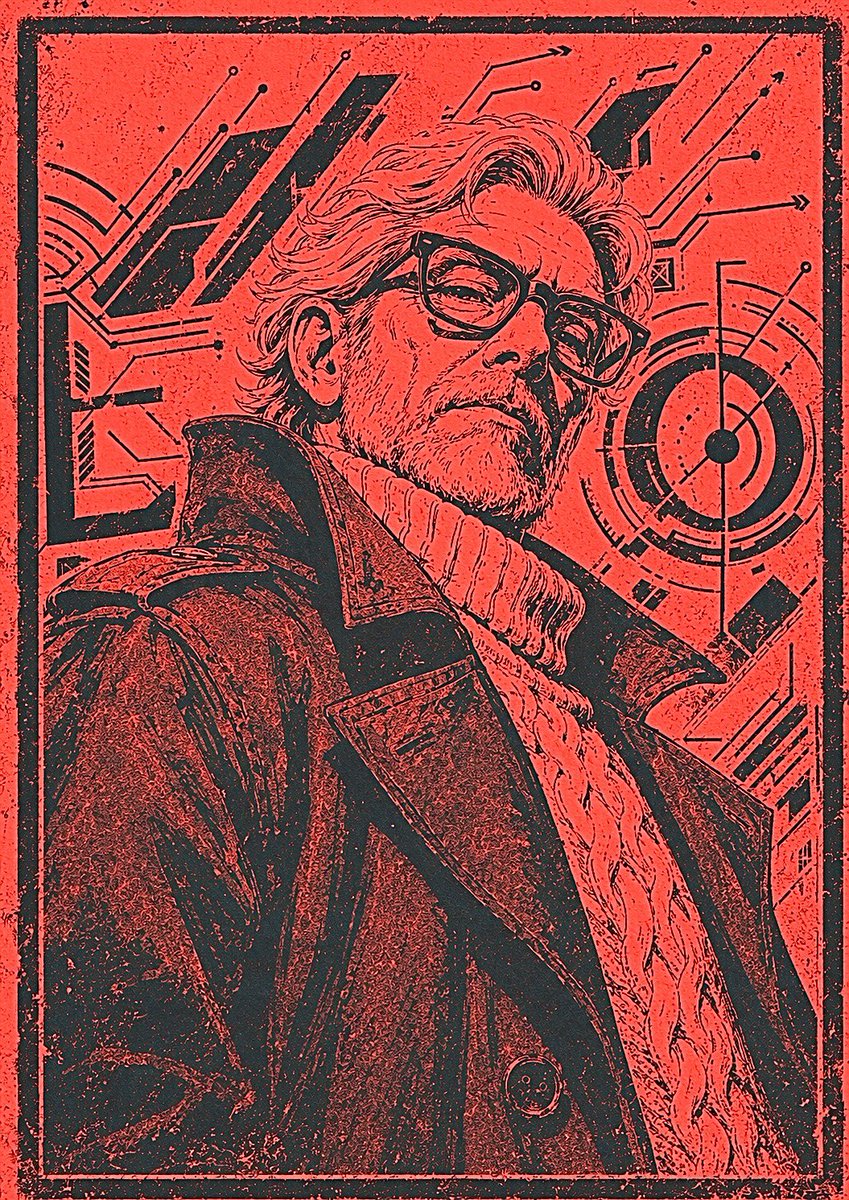 Blue Cyberpunk Manga Poster example 3