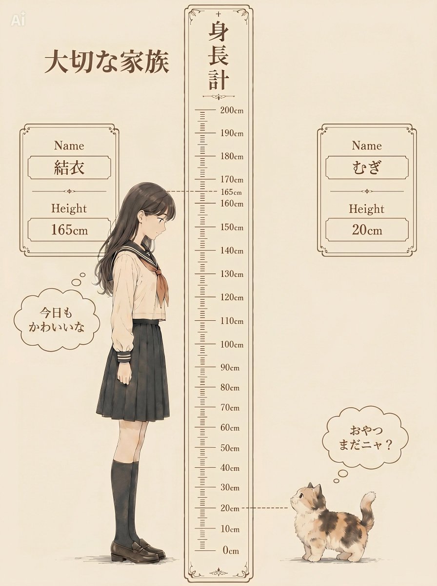 Nostalgic Height Chart Family Poster AI image template preview