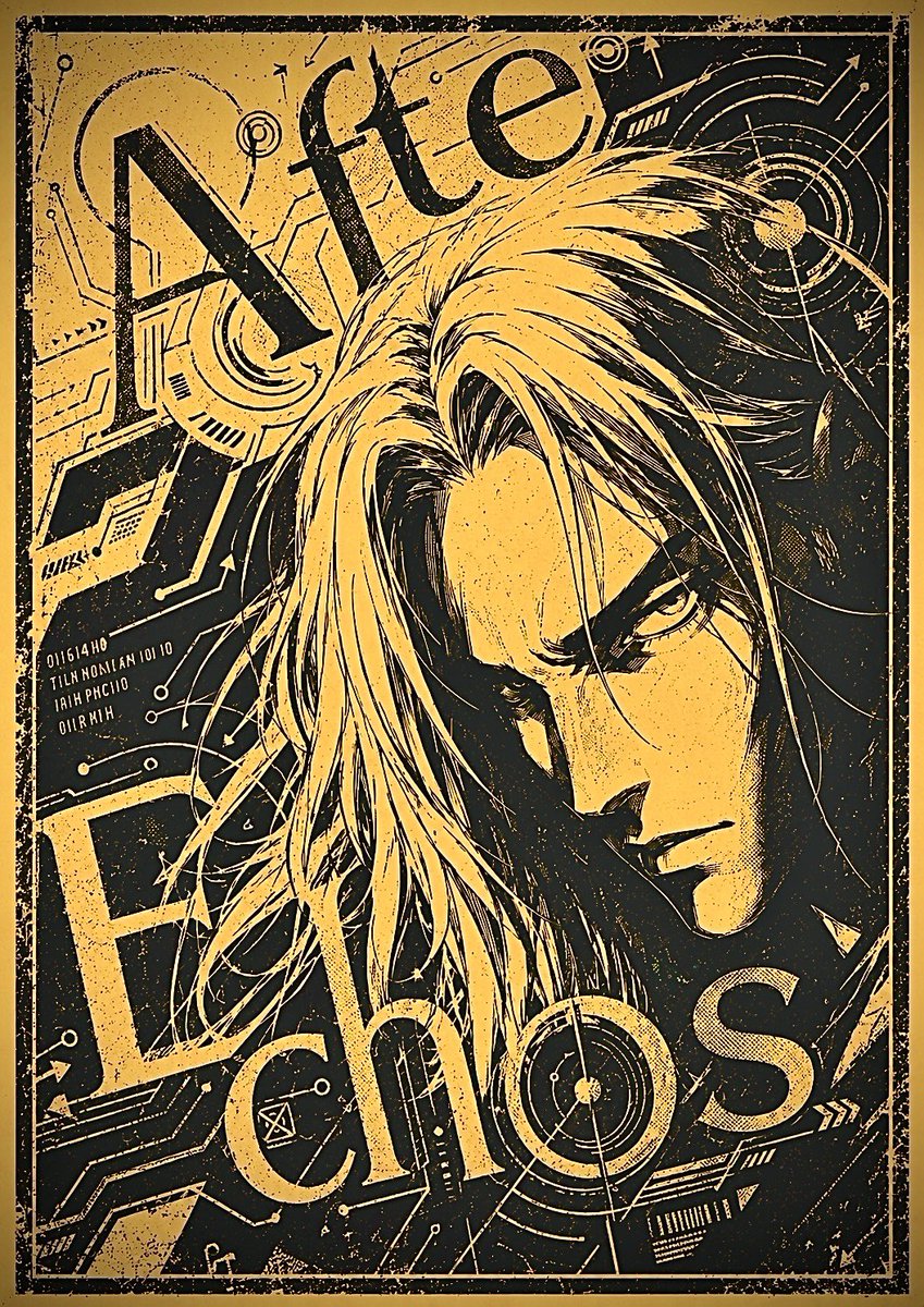 Blue Cyberpunk Manga Poster example 4