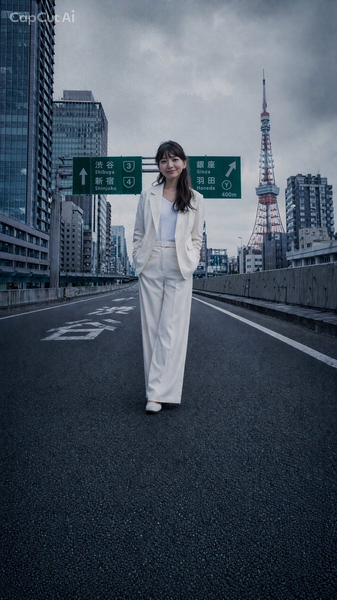 Tokyo Expressway Fashion Editorial AI image template preview