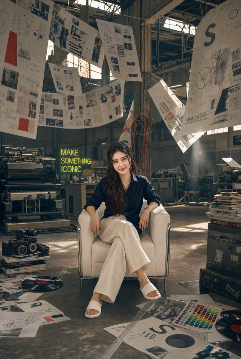 Creative Director in Printing Warehouse AI image template preview