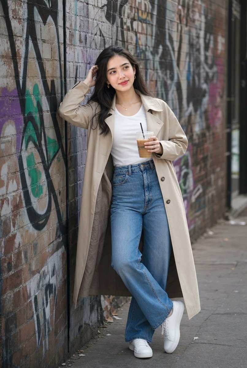 Urban Iced Coffee Portrait AI image template preview
