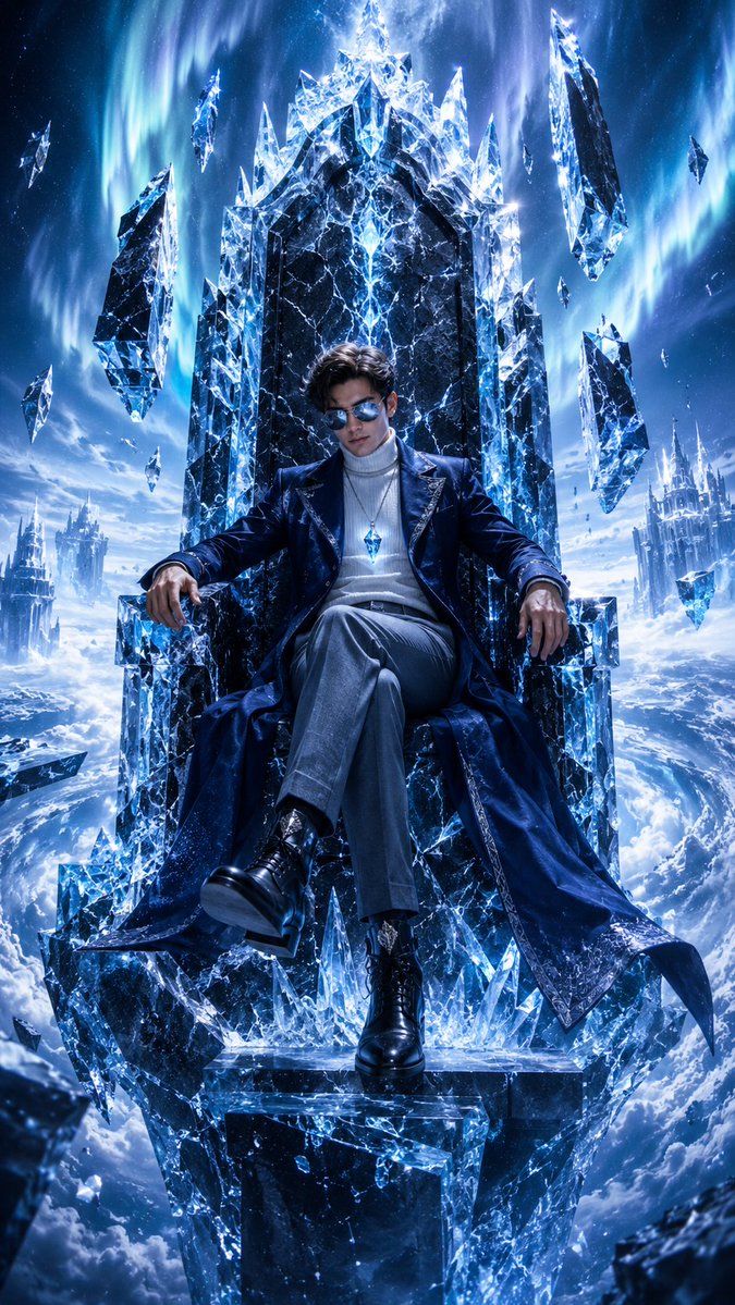 Frozen Empire Crystal Throne AI image template preview