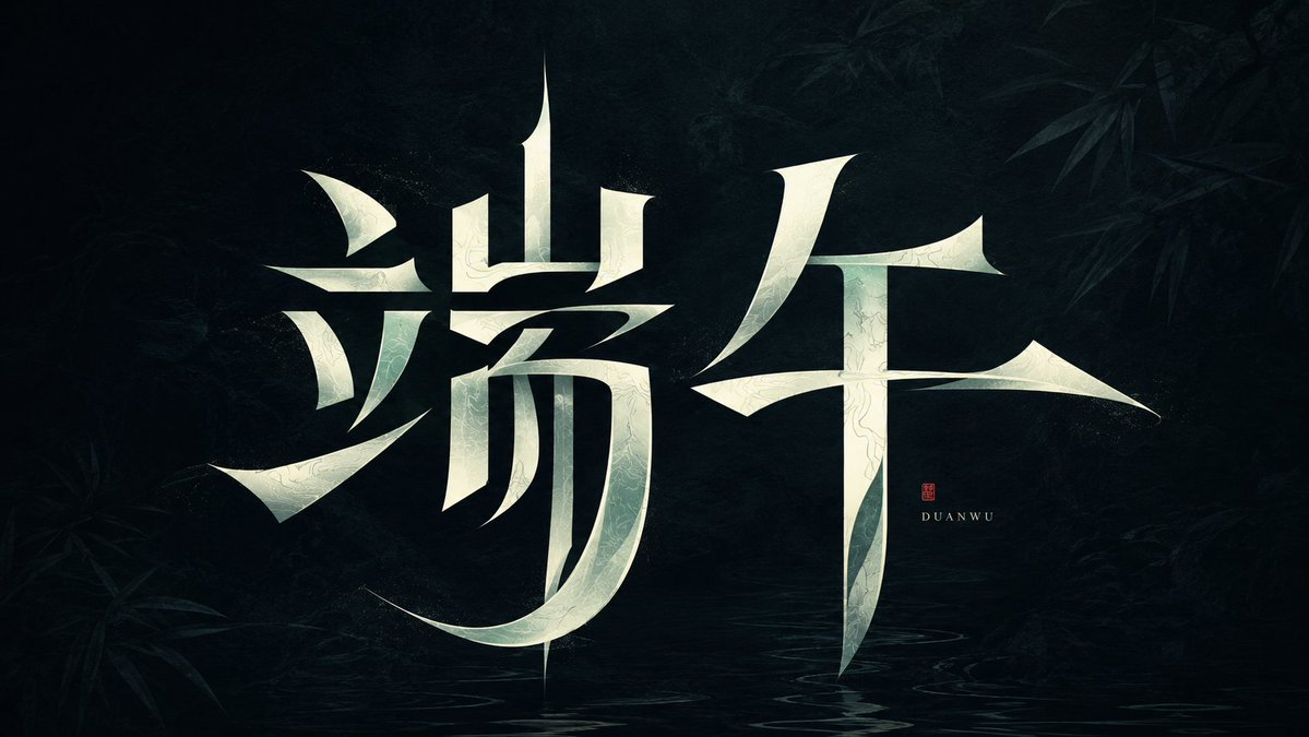 Modern Heterogeneous Chinese Font Design AI image template preview