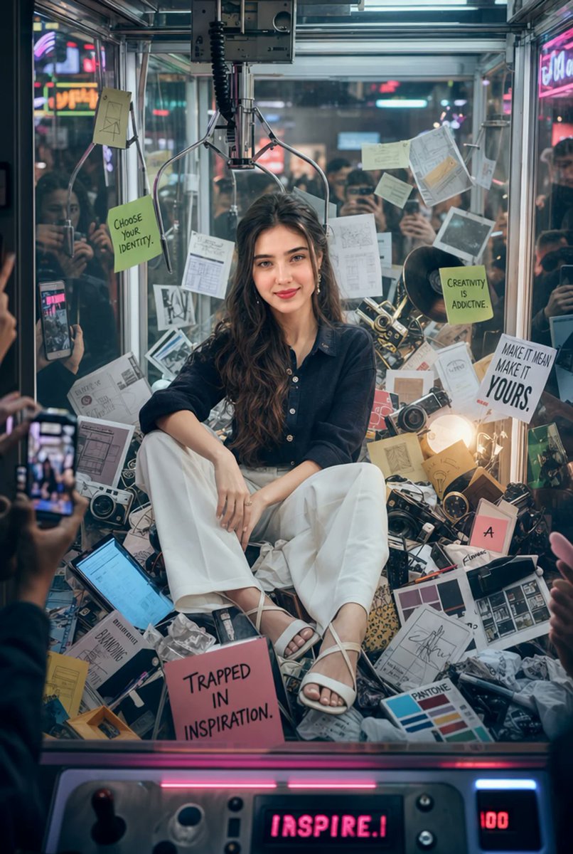 Creative Director Claw Machine Editorial AI image template preview