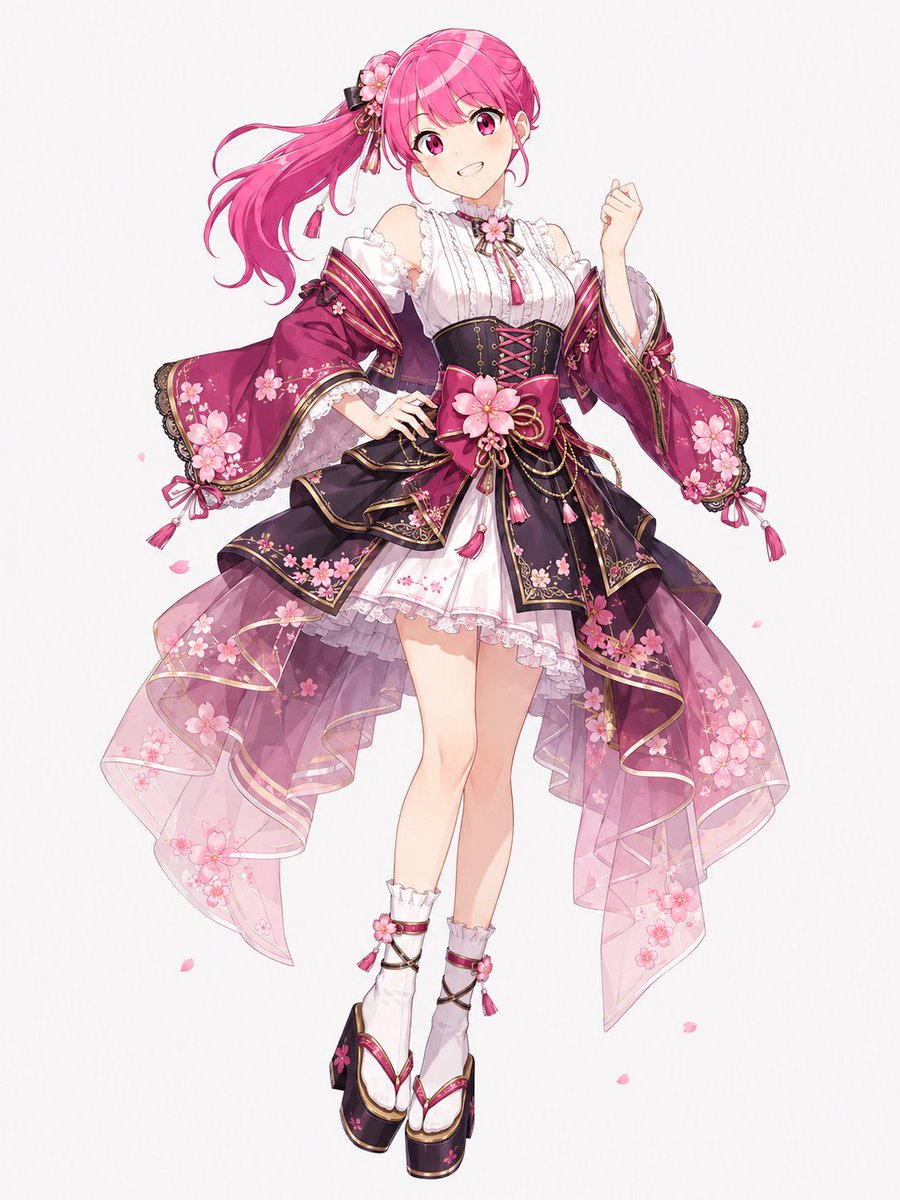 Wa-Modern Sakura Idol Dress AI image template preview