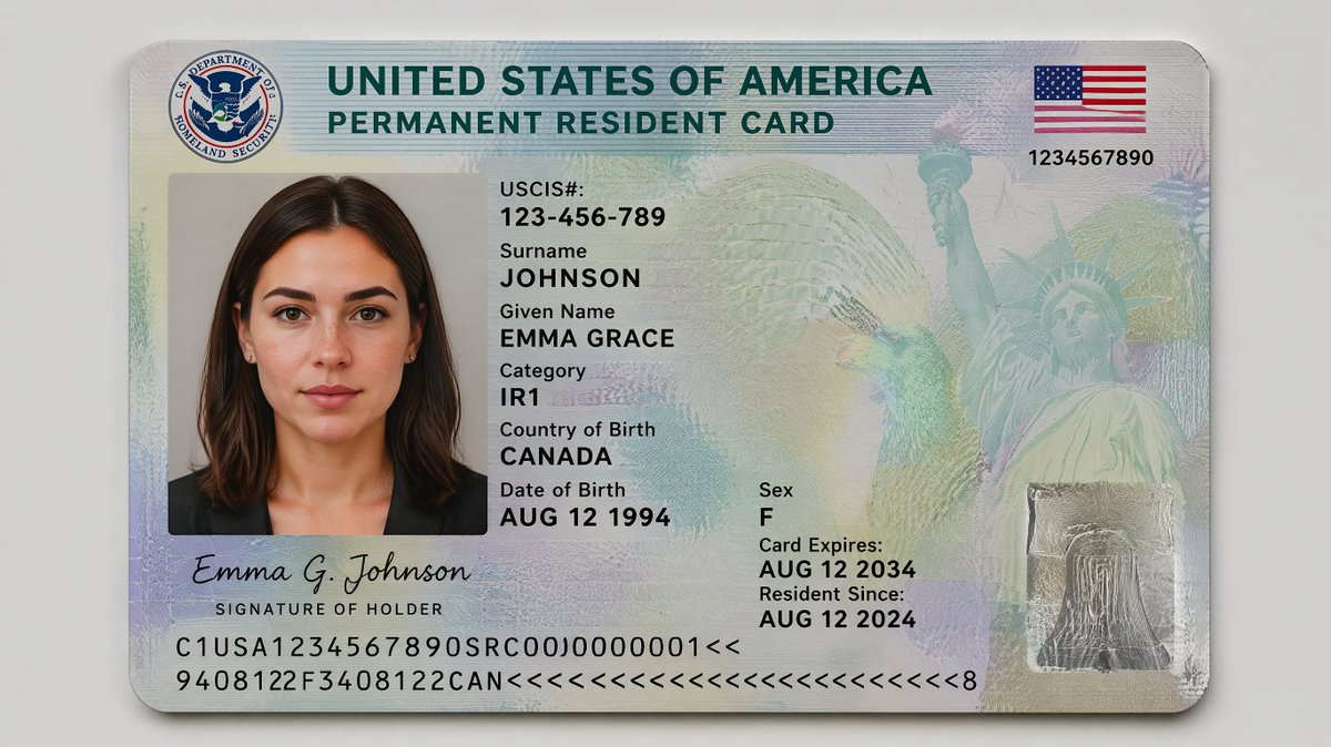 Authentic Japanese Residence Card example 2