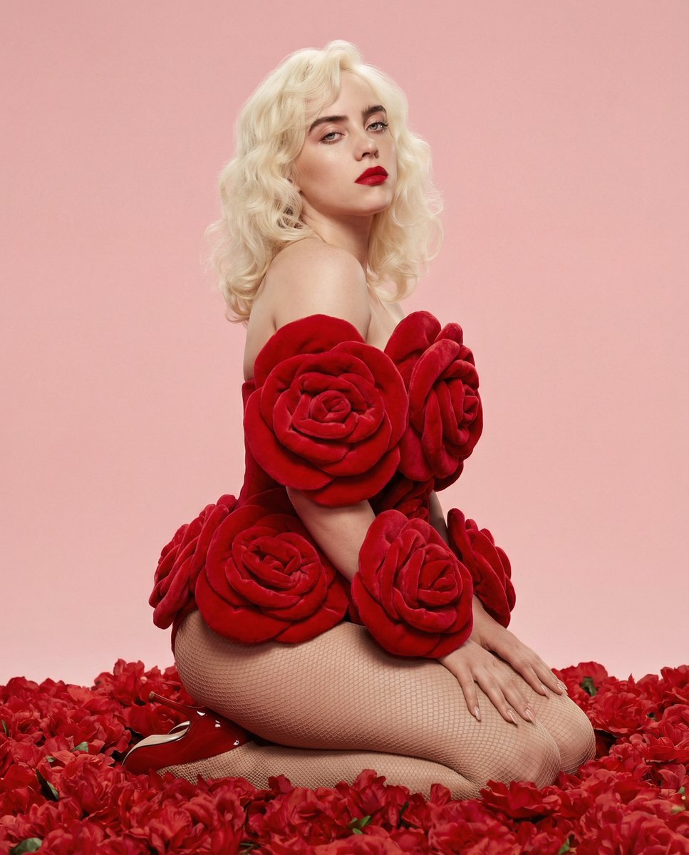 Red Rose Glamour Fashion Editorial AI image template preview