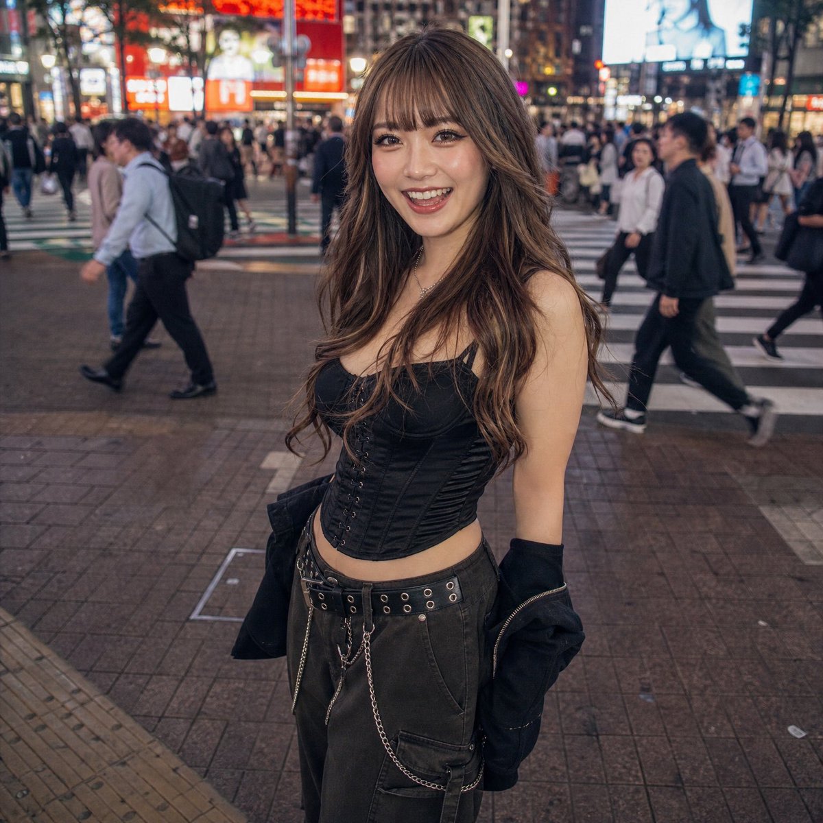 Tokyo Night Street Fashion Portrait example 4
