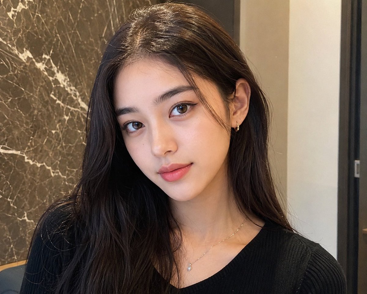Censored Mixed-Beauty Portrait AI image template preview